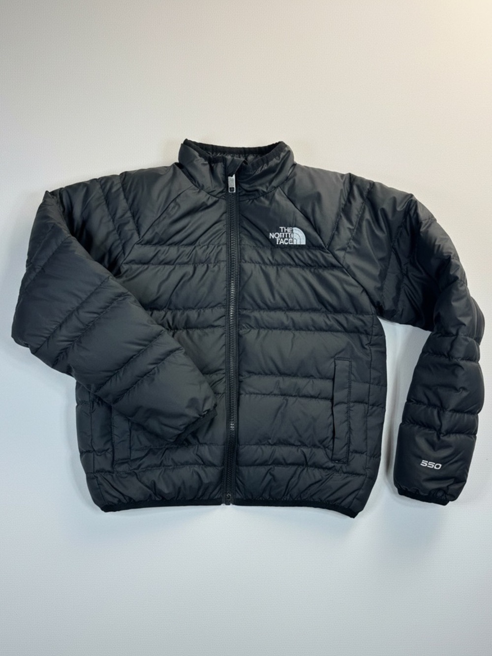 The North Face Kids Black Insulated 550 Down Jacket Coat Girls Boys Size 7 7T